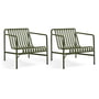Hay - Palissade Lounge Chair Low, olive (2er-Set)