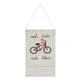 Lorena Canals - Wandteppich, Cool Kids Ride Bikes, 45 x 70 cm, natur / rot