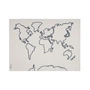 Lorena Canals - Wandteppich, Weltkarte, 160 x 120 cm, natur / schwarz