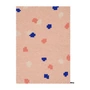 myfelt - Terra Rose Filzkugelteppich, 180 x 260 cm, rosé / coral / weiss / kobaltblau