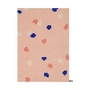 myfelt - Terra Rose Filzkugelteppich, 120 x 170 cm, rosé / coral / weiss / kobaltblau