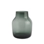 Muuto - Silent Vase, Ø 15 cm, dunkelgrün