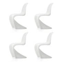 Vitra - Panton Chair, weiss (neue Höhe) (4er-Set)