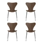 Fritz Hansen - Serie 7 Stuhl, Chrom / Walnuss natur (4er-Set)