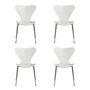 Fritz Hansen - Serie 7 Stuhl, Chrom / Esche weiss gefärbt (4er-Set)