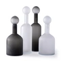 Pols Potten - Bubbles & Bottles Karaffe, matt schwarz & weiss (4er-Set)