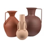 POLSPOTTEN - Roman Vase, mattbraun (3er-Set)