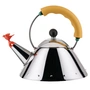 Alessi - Wasserkessel 9093/1 "Bird Kettle", poliert / gelb