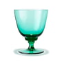 Holmegaard - Flow Trinkglas mit Fuss 35 cl, grün