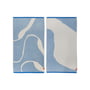 Mette Ditmer - Nova Arte Gästehandtuch, 40 x 55 cm, hellblau / off-white (2er-Set)