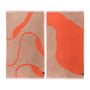 Mette Ditmer - Nova Arte Handtuch, 50 x 90 cm, latte / orange (2er-Set)