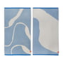 Mette Ditmer - Nova Arte Handtuch, 50 x 90 cm, hellblau / off-white (2er-Set)