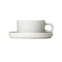 Blomus - Pilar Teetasse mit Untertasse, moonbeam (2er-Set)