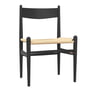 Carl Hansen - CH36 Chair, Buche soft schwarz lackiert / Naturgeflecht