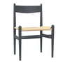 Carl Hansen - CH36 Chair, Buche soft anthrazit lackiert / Naturgeflecht