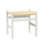Carl Hansen - CH53 Hocker, Buche soft naturweiss lackiert / Naturgeflecht