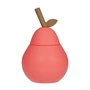 OYOY - Birnen Becher mit Strohhalm, cherry red