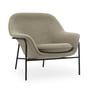 Normann Copenhagen - Drape Lounge Chair, low, schwarz / Synergy 32