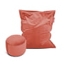 Fatboy - Original Slim Sitzsack Velvet inkl. Point Pouf Velvet, rhubarb