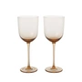 Ferm Living - Host Weissweinglas, blush (2er-Set)