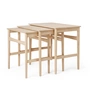 Carl Hansen - CH004 Nesting Tables, Eiche weiss geölt (3er-Set)