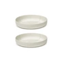 Serax - Zuma tiefer Teller by Kelly Wearstler, Ø 20,5 cm, Salt / weiss (2er-Set)