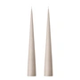 ester & erik - Kegelkerze, 37 cm, No. 22, linen grey / matt (2er-Set)