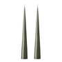 ester & erik - Kegelkerze, 37 cm, No. 70, green soil / matt (2er-Set)