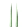 ester & erik - Kegelkerze, 37 cm, No. 66, eucalyptus / matt (2er-Set)
