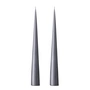 ester & erik - Kegelkerze, 37 cm, No. 74, dark slate / matt (2er-Set)