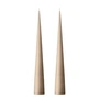 ester & erik - Kegelkerze, 37 cm, No. 18, nougat note / matt (2er-Set)