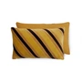 HKliving - Striped Samt-Kissen, 50 x 30 cm, honey