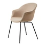 Gubi - Bat Dining Stuhl Vollpolsterung (Conic Base), schwarz / Remix 3 (233)