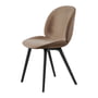 Gubi - Beetle Dining Chair Vollpolsterung (Plastic Base), Schwarz / Dedar Sunday (034)