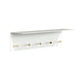 Frost - Unu Wandgarderobe 60 x 15 x 15 cm, weiss matt / gold poliert