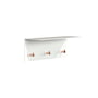 Frost - Unu Wandgarderobe 40 x 15 x 15 cm, weiss matt / kupfer poliert