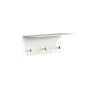 Frost - Unu Wandgarderobe 40 x 15 x 15 cm, weiss matt / gold poliert