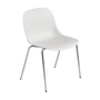 Muuto - Fiber Side Chair Tube Base, Chrom / weiss recycled