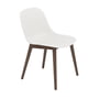 Muuto - Fiber Side Chair Wood Base, Eiche dunkel gebeizt / weiss recycled