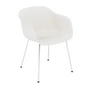 Muuto - Fiber Chair Tube Base, Chrom / weiss recycled
