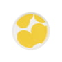 Marimekko - Oiva Iso Unikko Teller, Ø 13,5 cm, weiss / spring yellow