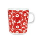 Marimekko - Oiva Pikkuinen Unikko Becher mit Henkel 250 ml, weiss / rot (60th Anniversary Collection)