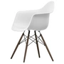 Vitra - Eames Plastic Armchair DAW RE, Ahorn dunkel / baumwollweiss (Filzgleiter basic dark)