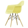 Vitra - Eames Plastic Armchair DAW RE, Ahorn gelblich / citron (Filzgleiter basic dark)
