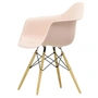 Vitra - Eames Plastic Armchair DAW RE, Ahorn gelblich / zartrosé (Filzgleiter basic dark)
