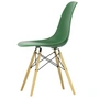 Vitra - Eames Plastic Side Chair DSW RE, Ahorn gelblich / smaragd (Filzgleiter basic dark)