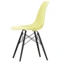 Vitra - Eames Plastic Side Chair DSW RE, Ahorn schwarz / citron (Filzgleiter basic dark)