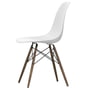 Vitra - Eames Plastic Side Chair DSW RE, Ahorn dunkel / baumwollweiss (Filzgleiter basic dark)