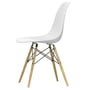 Vitra - Eames Plastic Side Chair DSW RE, Esche honigfarben / baumwollweiss (Filzgleiter basic dark)