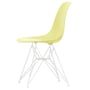 Vitra - Eames Plastic Side Chair DSR RE, weiss / citron (Filzgleiter basic dark)